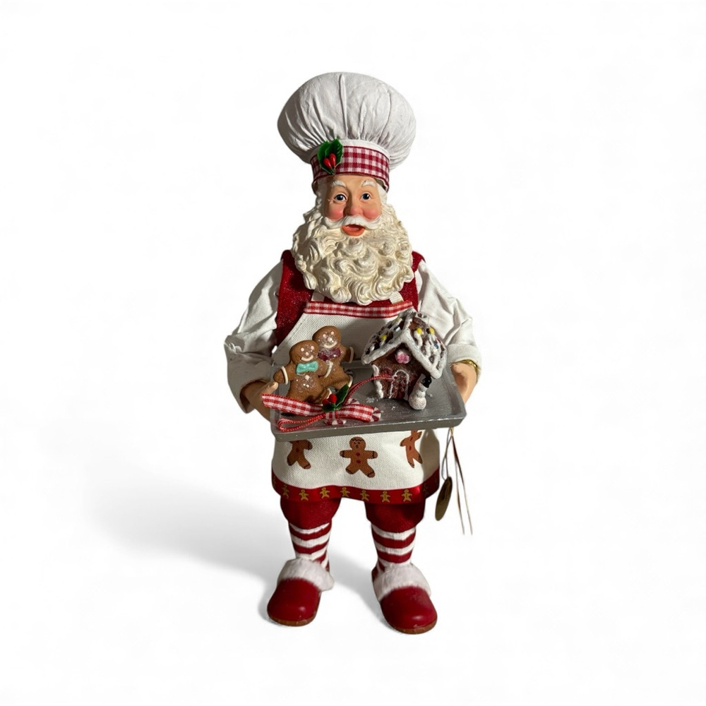 Kurt S. Adler KSA Collectibles Chef Santa Holiday Seasonal Figurine Gingerbread
